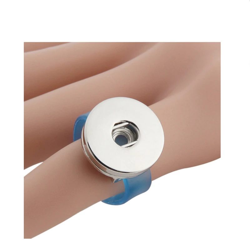 12 мм синие кольца с изменяемыми размерами оснастки кнопки ювелирные изделия для
