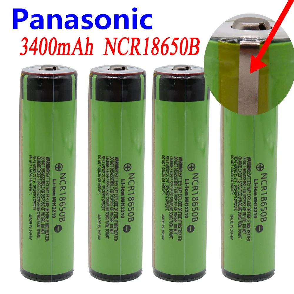 Panasonic 100% New 18650 battery 3400mah 3.7v lithium battery for NCR18650B 3400mah Suitable for flashlight battery +PCB
Panasonic 100% New 18650 battery 3400mah 3.7v lithium battery for NCR18650B 3400mah Suitable for flashlight battery +PCB