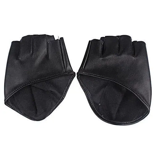 SM// DE76643 Halbe Finger fingerlose PU Leder Handschuhe Mode