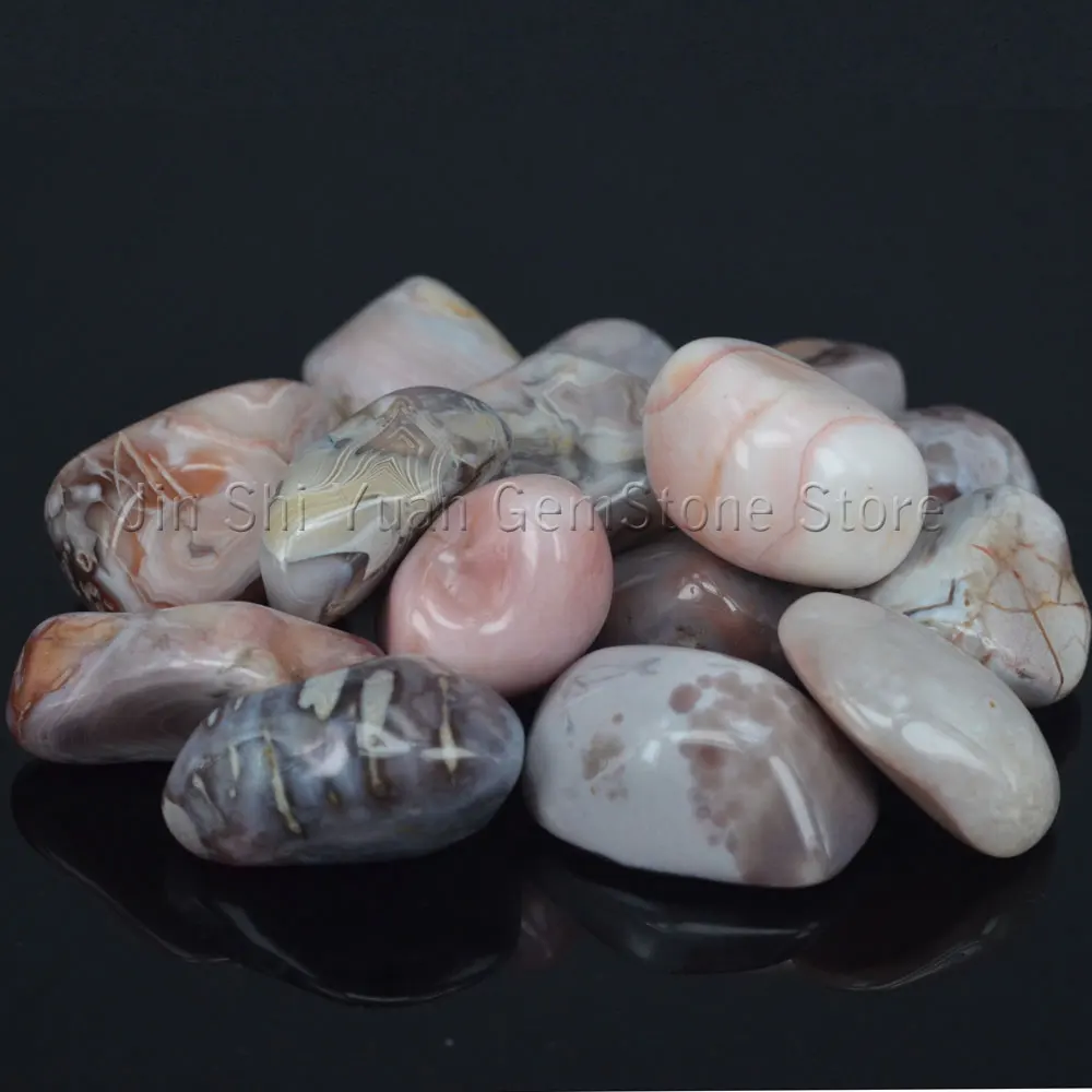 

Bulk Tumbled Pink Persia Agate Stone from Brazil Natural Polished Gemstone Supplies for Wicca, Reiki, Energy Crystal Healing