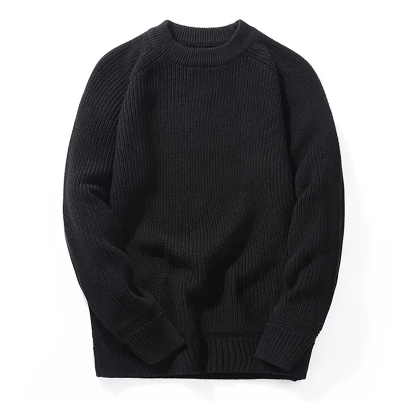 2018 Thicken Mock-Neck Sweater Male Cotton Knitted Turtlenck Men Sweater Autumn Turtle-neck Pullover Man Winter High Neck Jumper 09