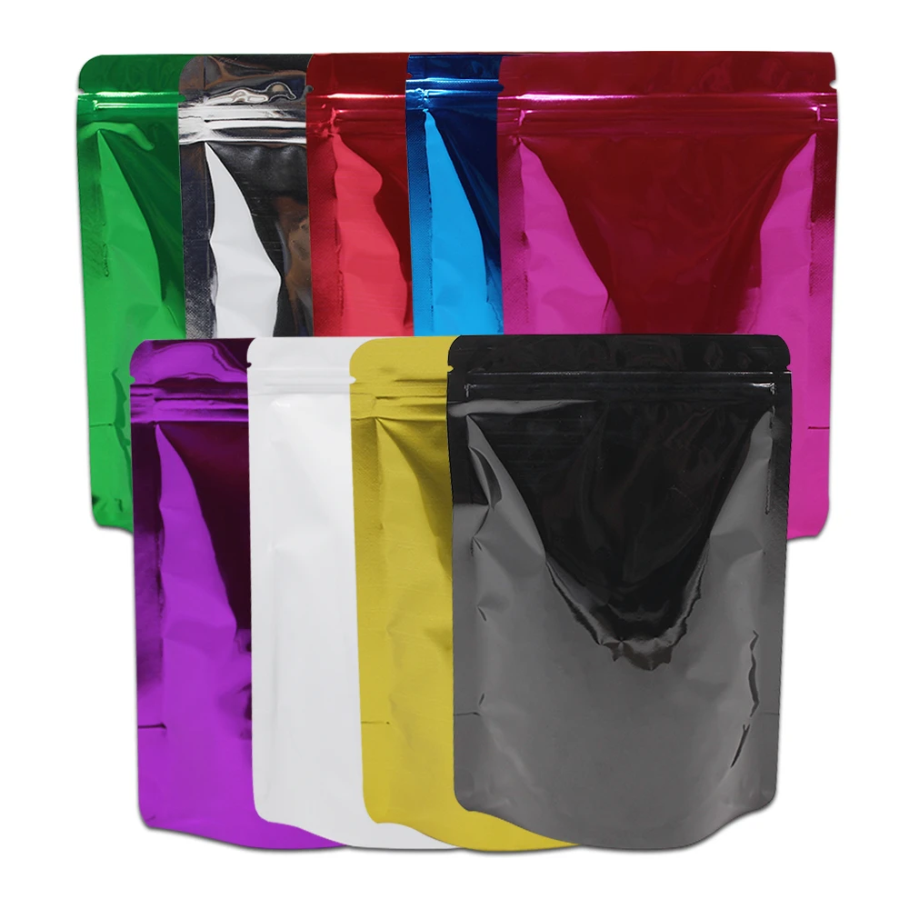 50pcs/Lot Zip Lock Stand Up Aluminum Foil Bag Heat Sealable Glossy Doypack Reclosable Coffee Snack Tea Grocery Packaging Pouch
50pcs/Lot Zip Lock Stand Up Aluminum Foil Bag Heat Sealable Glossy Doypack Reclosable Coffee Snack Tea Grocery Packaging Pouch