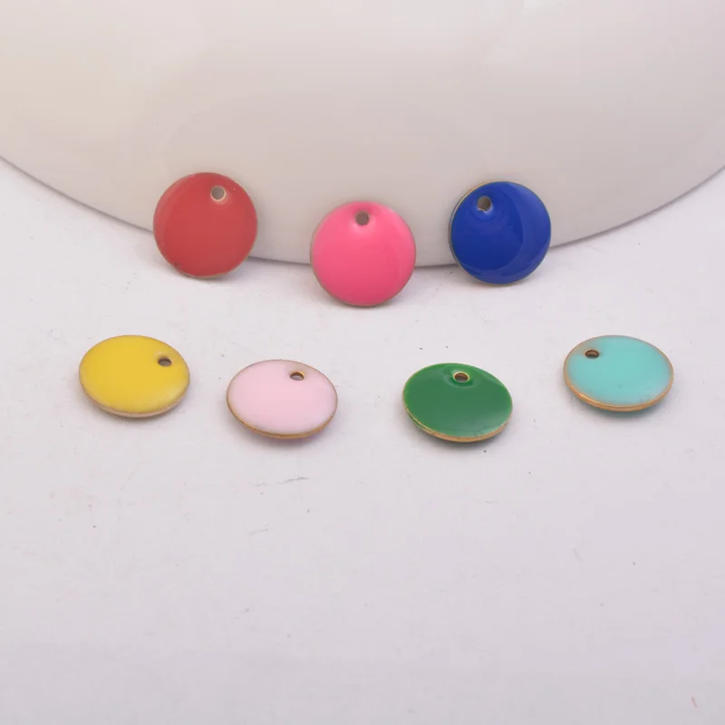 10pcs/lot 10mm Enamel Round Charms Pink Yellow Green Red Pendant DIY Women Jewelry Components Findings
10pcs/lot 10mm Enamel Round Charms Pink Yellow Green Red Pendant DIY Women Jewelry Components Findings