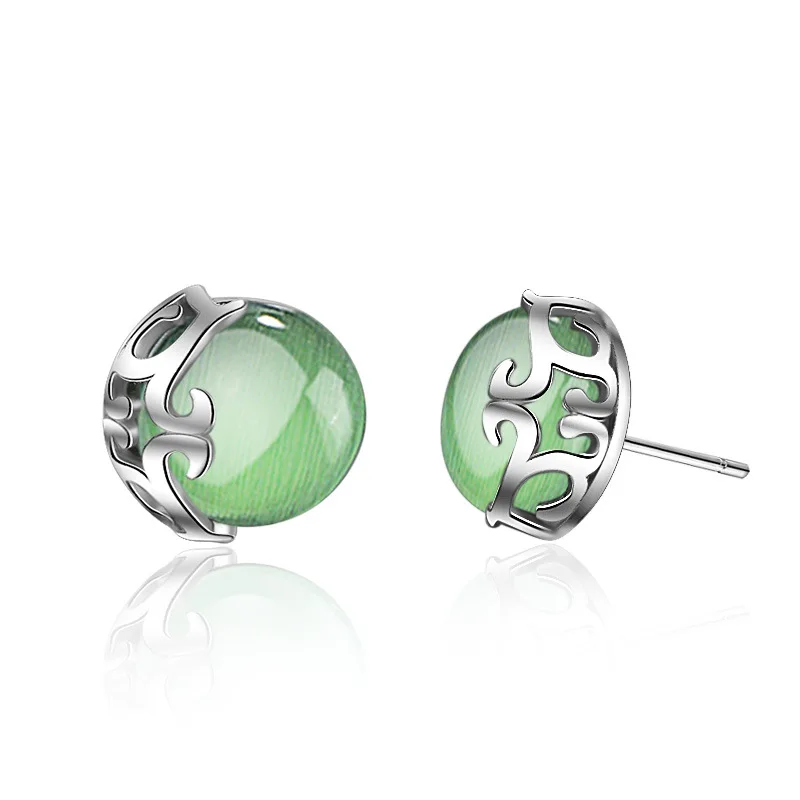 New Arrival 925 Sterling Silver Fashion Green Opal Stone Girls Party Jewelry Ladies`stud Earrings Wholesale Anti Allergy Cheap
New Arrival 925 Sterling Silver Fashion Green Opal Stone Girls Party Jewelry Ladies`stud Earrings Wholesale Anti Allergy Cheap