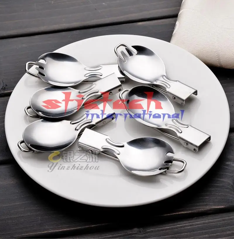 by dhl or ems 200pcs New Outdoor Camping Hiking Stainless Steel Metal Fork Spoon Tableware Cookout Picnic Foldable Folding Spork
by dhl or ems 200pcs New Outdoor Camping Hiking Stainless Steel Metal Fork Spoon Tableware Cookout Picnic Foldable Folding Spork