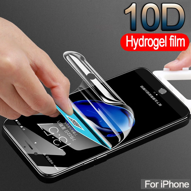 Гидрогелевая пленка 10D с полным покрытием для iPhone 6 6S 7 8 Plus мягкая защита экрана X XR