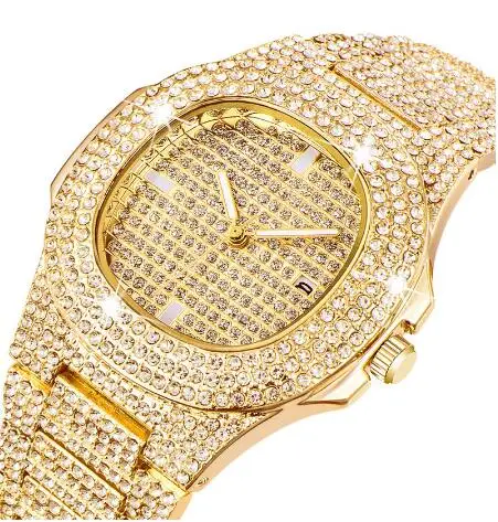 Gold Watch Men Luxury Brand Diamond Mens Watches Top Brand Luxury Iced Out Male Quartz Watch Calender Unique Gift For Men
Gold Watch Men Luxury Brand Diamond Mens Watches Top Brand Luxury Iced Out Male Quartz Watch Calender Unique Gift For Men