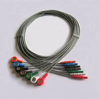 Holter Recorder ECG Patient Cable 10 leads ECG leadwire 7 lead Din 1.5 to 4.0 snap AHA IEC Standard
Holter Recorder ECG Patient Cable 10 leads ECG leadwire 7 lead Din 1.5 to 4.0 snap AHA IEC Standard