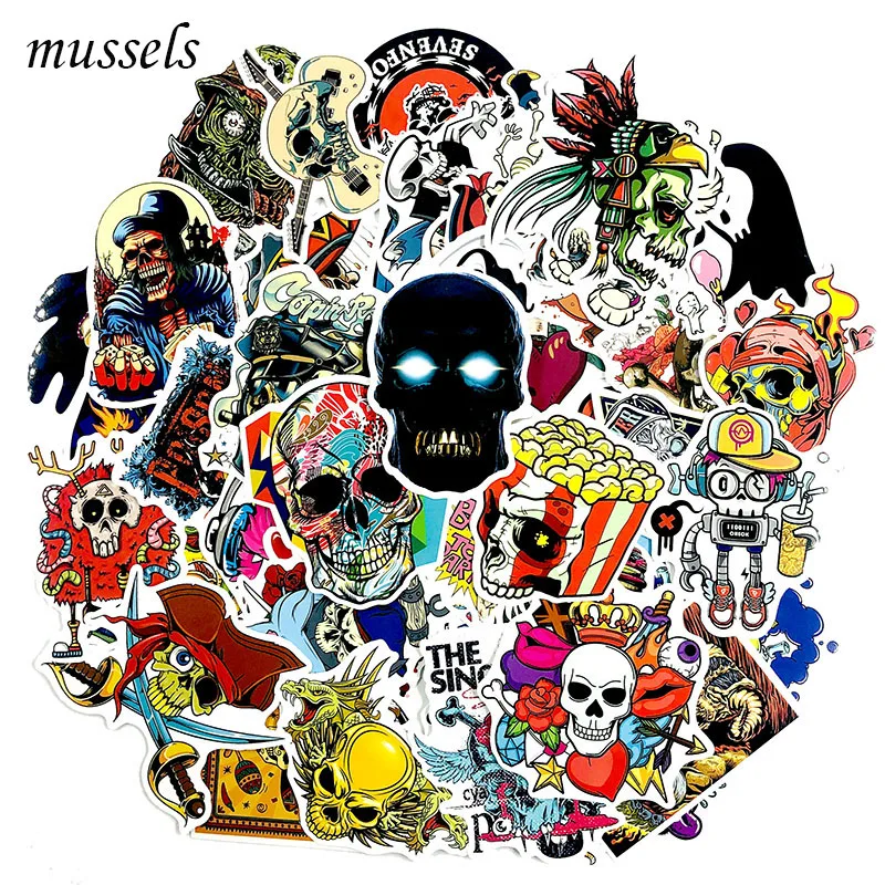 50Pcs/Terror Skeleton European and American Style Graffiti Sticker Fornotebook Refrigerator Computer Washing Machine Skateboard
50Pcs/Terror Skeleton European and American Style Graffiti Sticker Fornotebook Refrigerator Computer Washing Machine Skateboard