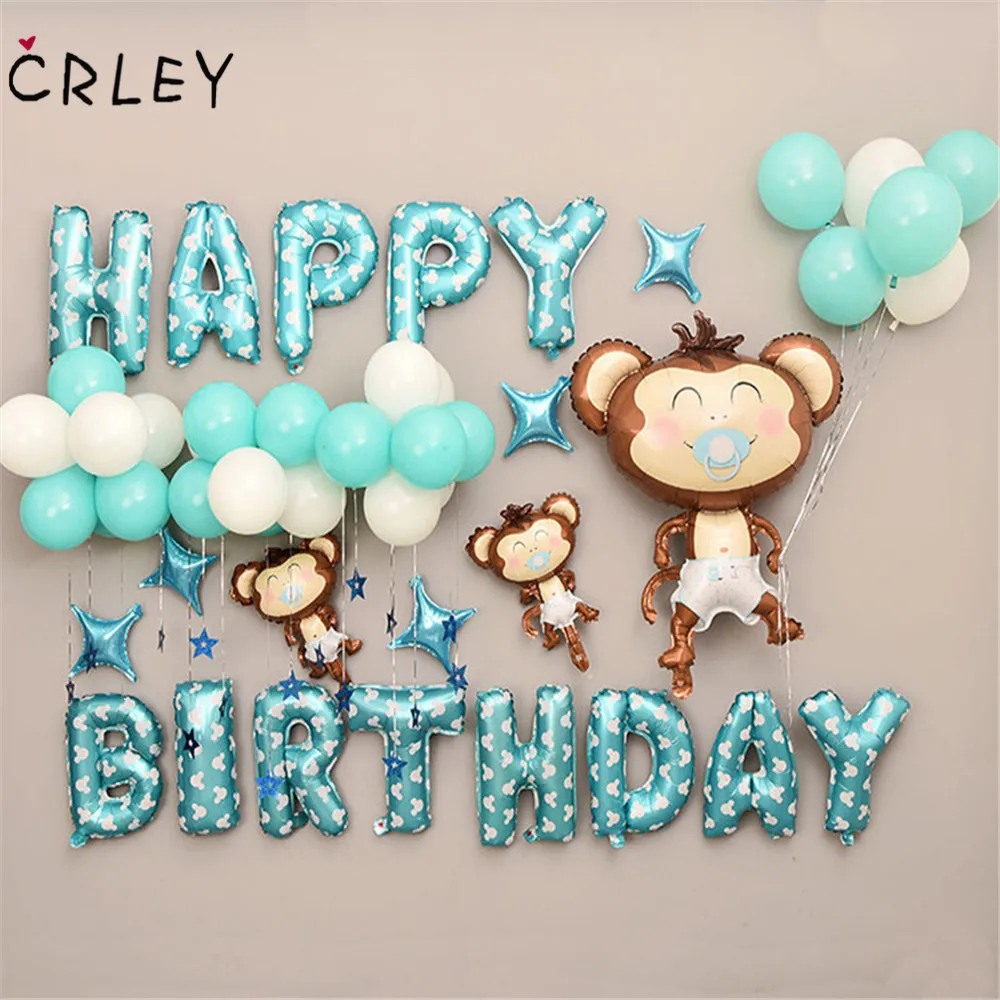 CRLEY 104pcs Birthday Balloon Pink Blue Theme Party Float Air Inflatable Cartoon Figure Cute Monkey Star Decor Set Balloon
CRLEY 104pcs Birthday Balloon Pink Blue Theme Party Float Air Inflatable Cartoon Figure Cute Monkey Star Decor Set Balloon