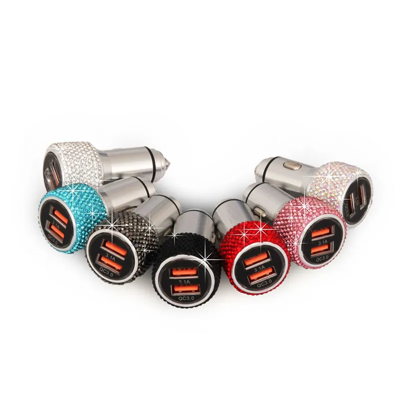 Dual USB Car Charger For Mobile Phone Tablet GPS Fast Charger Crystal Diamond Phone 3 Data Line Wire in Car Cigarette Lighter
Dual USB Car Charger For Mobile Phone Tablet GPS Fast Charger Crystal Diamond Phone 3 Data Line Wire in Car Cigarette Lighter