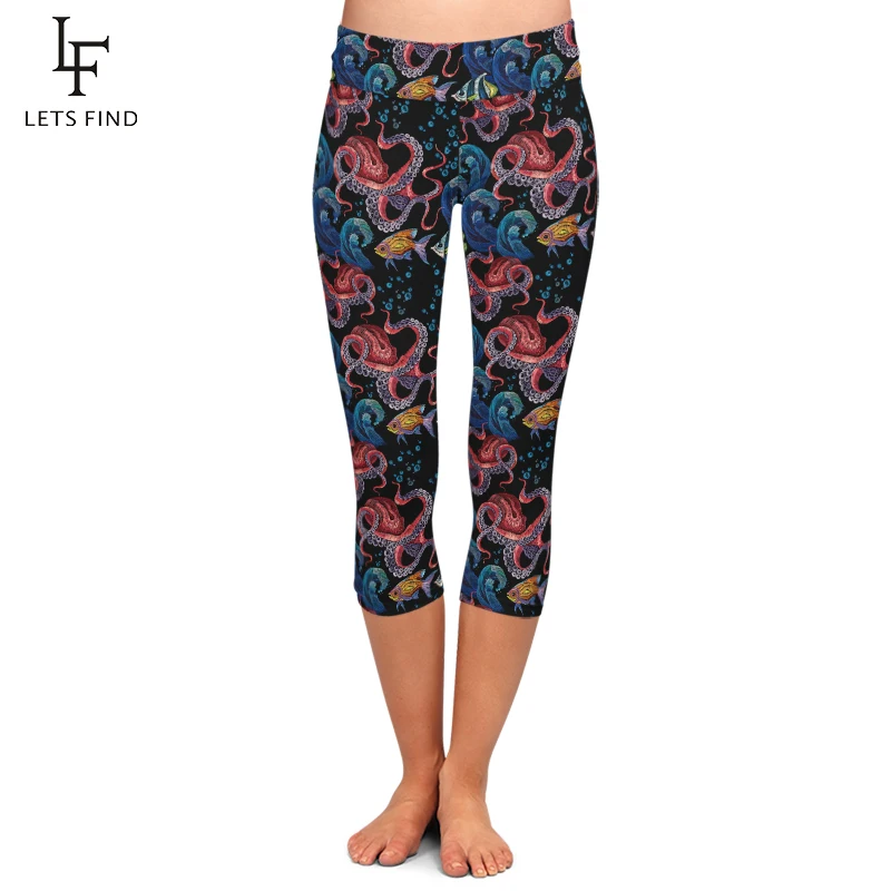 LETSFIND Women Elasticity Capri Leggings 3d Octopus Digital Print High Waist Mid-Calf Leggings Plus Size for Summer
LETSFIND Women Elasticity Capri Leggings 3d Octopus Digital Print High Waist Mid-Calf Leggings Plus Size for Summer