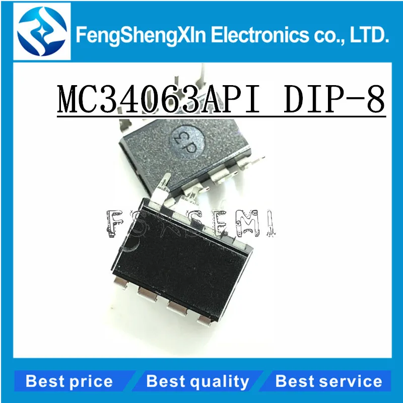 

10pcs/lot MC34063API DIP-8 MC34063AP1 MC34063 DIP8 34063API IC