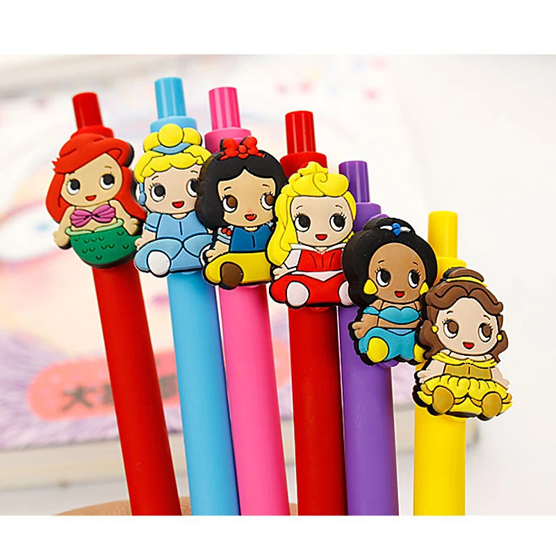 6 pcs/lot Cute Kawaii Princess Gel Pen Set 0.5mm Black Ink Candy Color Cartoon Gel Pen For Kids Korean Stationery Free shipping
6 pcs/lot Cute Kawaii Princess Gel Pen Set 0.5mm Black Ink Candy Color Cartoon Gel Pen For Kids Korean Stationery Free shipping