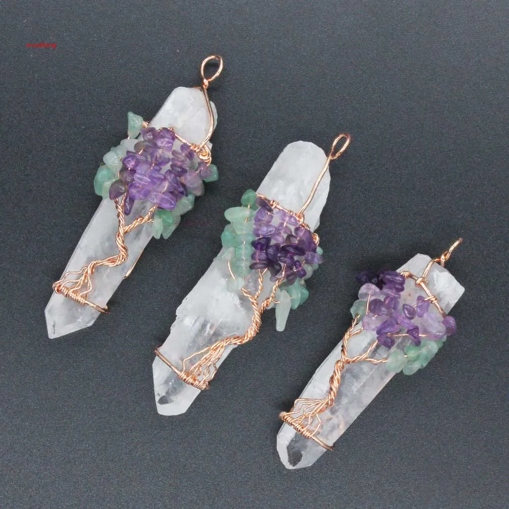Pendants Life Tree White Crystal Quartz Natural Stone Hexagon Prism Magic Reiki Pendulum Charms Wicca Witch Amulet Jewelry
Pendants Life Tree White Crystal Quartz Natural Stone Hexagon Prism Magic Reiki Pendulum Charms Wicca Witch Amulet Jewelry
