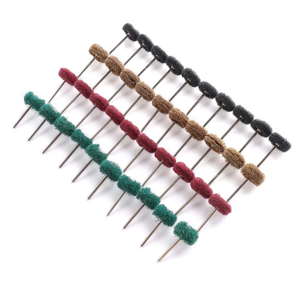 10x 1/" Plat Nylon Bristle Roue Fil Brosses de polissage Meuleuse Puissance Outil Rotatif