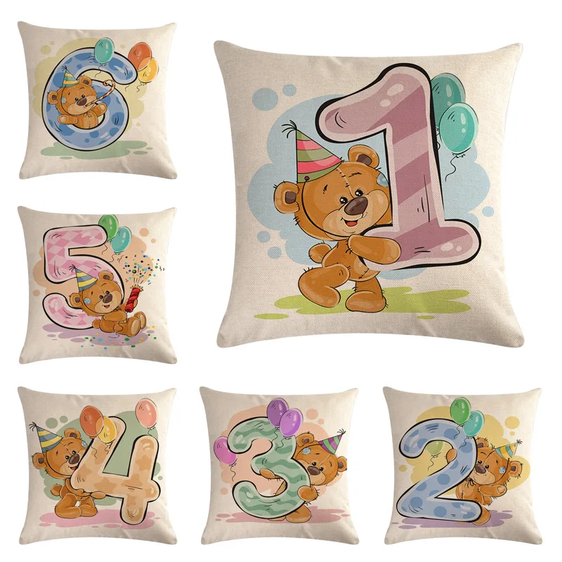 Number Cushion Cover Cartoon Bear No for Sofa Home Decorative Throw Pillow Case Cotton Linen Couple Pillowcase Capa Almofada
Number Cushion Cover Cartoon Bear No for Sofa Home Decorative Throw Pillow Case Cotton Linen Couple Pillowcase Capa Almofada