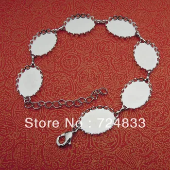 13x18mm Silver Plated Brass Blank Bracelet Bases Oval Lace Bezel Tray Buckle Link Chain Bracelet Settings DIY Making Wholesale
13x18mm Silver Plated Brass Blank Bracelet Bases Oval Lace Bezel Tray Buckle Link Chain Bracelet Settings DIY Making Wholesale