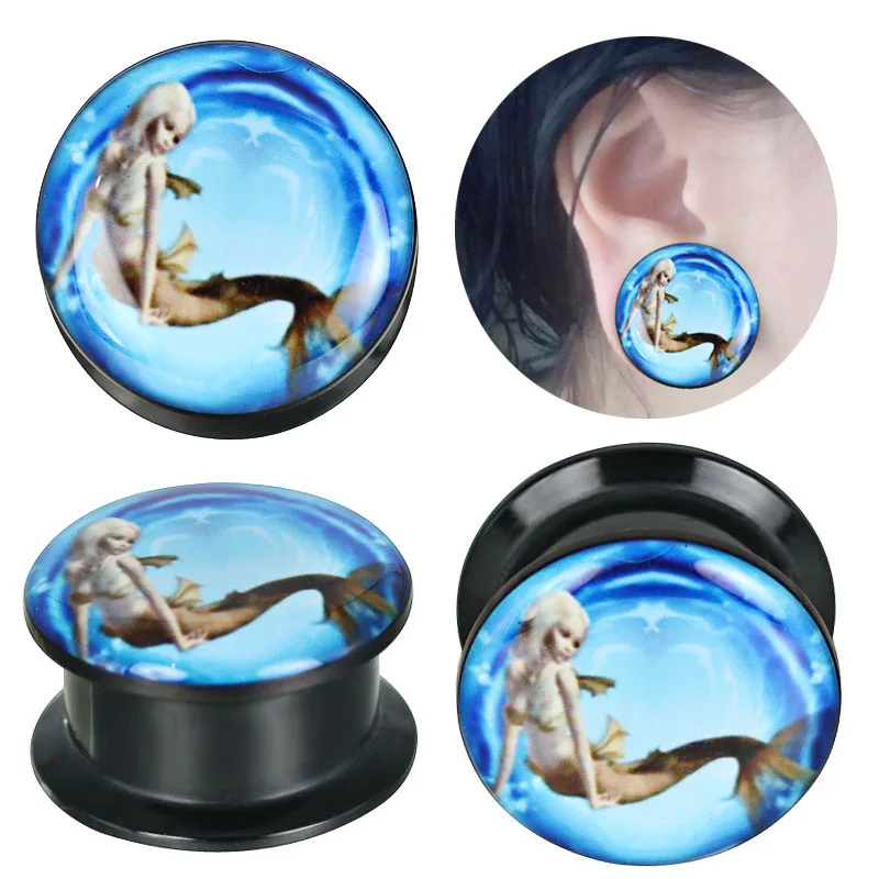 1 Pair Mermaid Acrylic Ear Plugs and Tunnels Piercing Expander Gauged Earrings Stretcher Saddle Body Piercing Jewelry
1 Pair Mermaid Acrylic Ear Plugs and Tunnels Piercing Expander Gauged Earrings Stretcher Saddle Body Piercing Jewelry