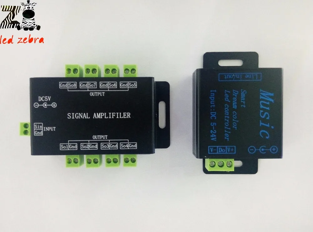 music smart dream color led controller input dc5-24v+signal led amplifier for 5050 ws2812b ws2812 led strip dc5v
music smart dream color led controller input dc5-24v+signal led amplifier for 5050 ws2812b ws2812 led strip dc5v