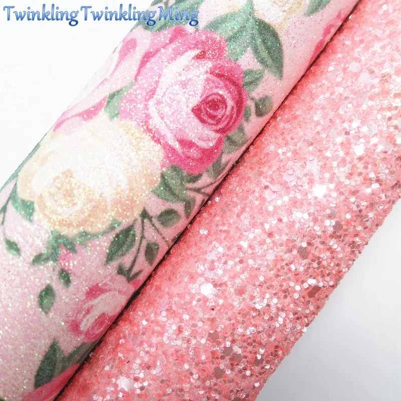 PINK Glitter Fabric, Rose Glitter Leather, Faux Leather Fabric, Synthetic Leather Sheets For Bows 8"x11" Twinkling Ming XM159
PINK Glitter Fabric, Rose Glitter Leather, Faux Leather Fabric, Synthetic Leather Sheets For Bows 8"x11" Twinkling Ming XM159