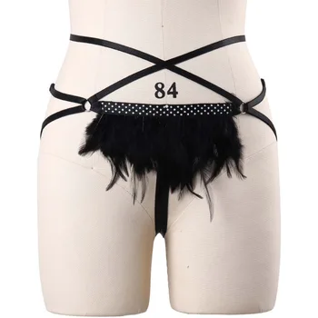 Harajuku Black Feather Epaulette Wings Pantie Harness Gothic High Waist Bottom Briefs Women Fetish Sexy G-strings Thongs Panties
Harajuku Black Feather Epaulette Wings Pantie Harness Gothic High Waist Bottom Briefs Women Fetish Sexy G-strings Thongs Panties