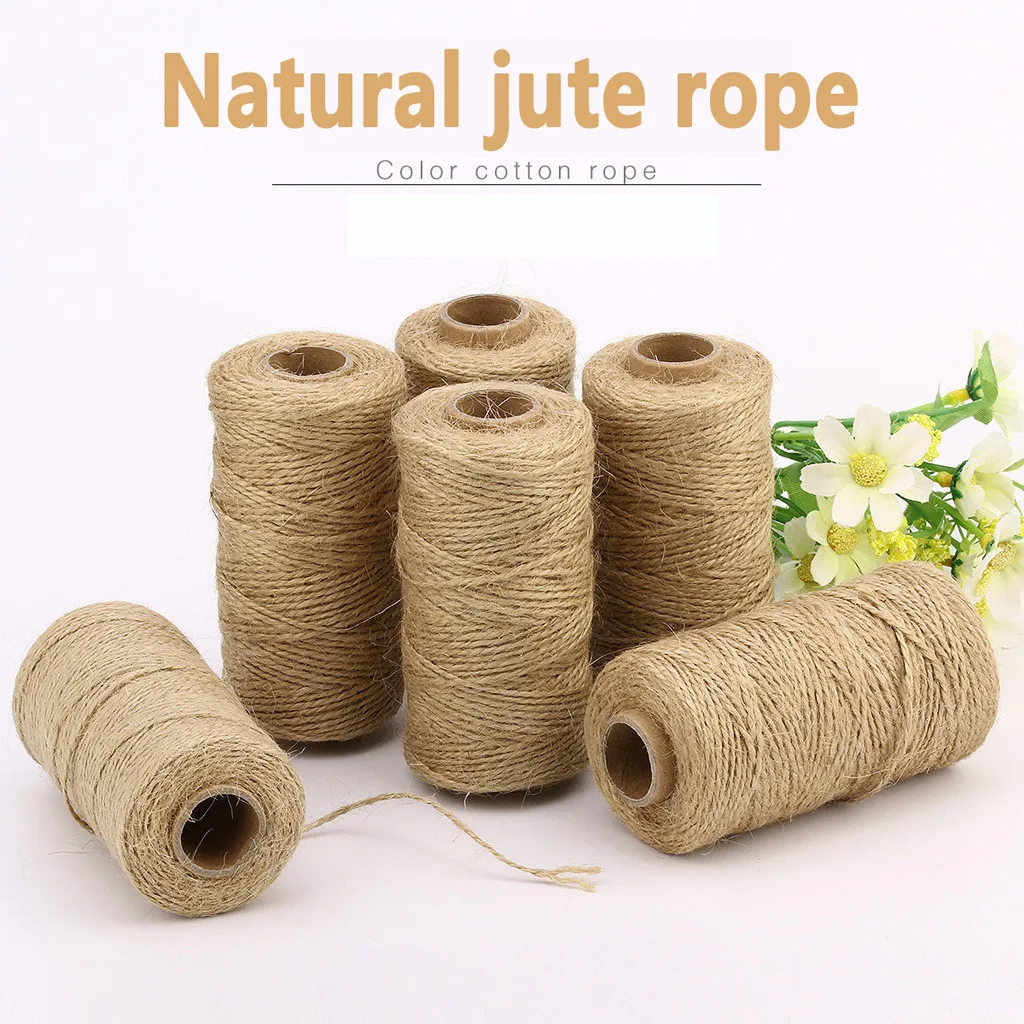 Rope 100M Handmade Linen Cords Burlap Twine Rope String DIY Craft Decoration bright and Lasting Macrame Cord Jute Touw Cuerda
Rope 100M Handmade Linen Cords Burlap Twine Rope String DIY Craft Decoration bright and Lasting Macrame Cord Jute Touw Cuerda