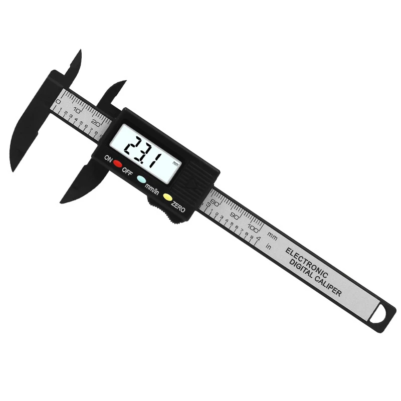 Measuring Tool Carbon Fiber Digital Caliper 4 "100mm 0.01mm Accura Messschieber paquimetro measuring instrument Vernier Calipers
Measuring Tool Carbon Fiber Digital Caliper 4 "100mm 0.01mm Accura Messschieber paquimetro measuring instrument Vernier Calipers