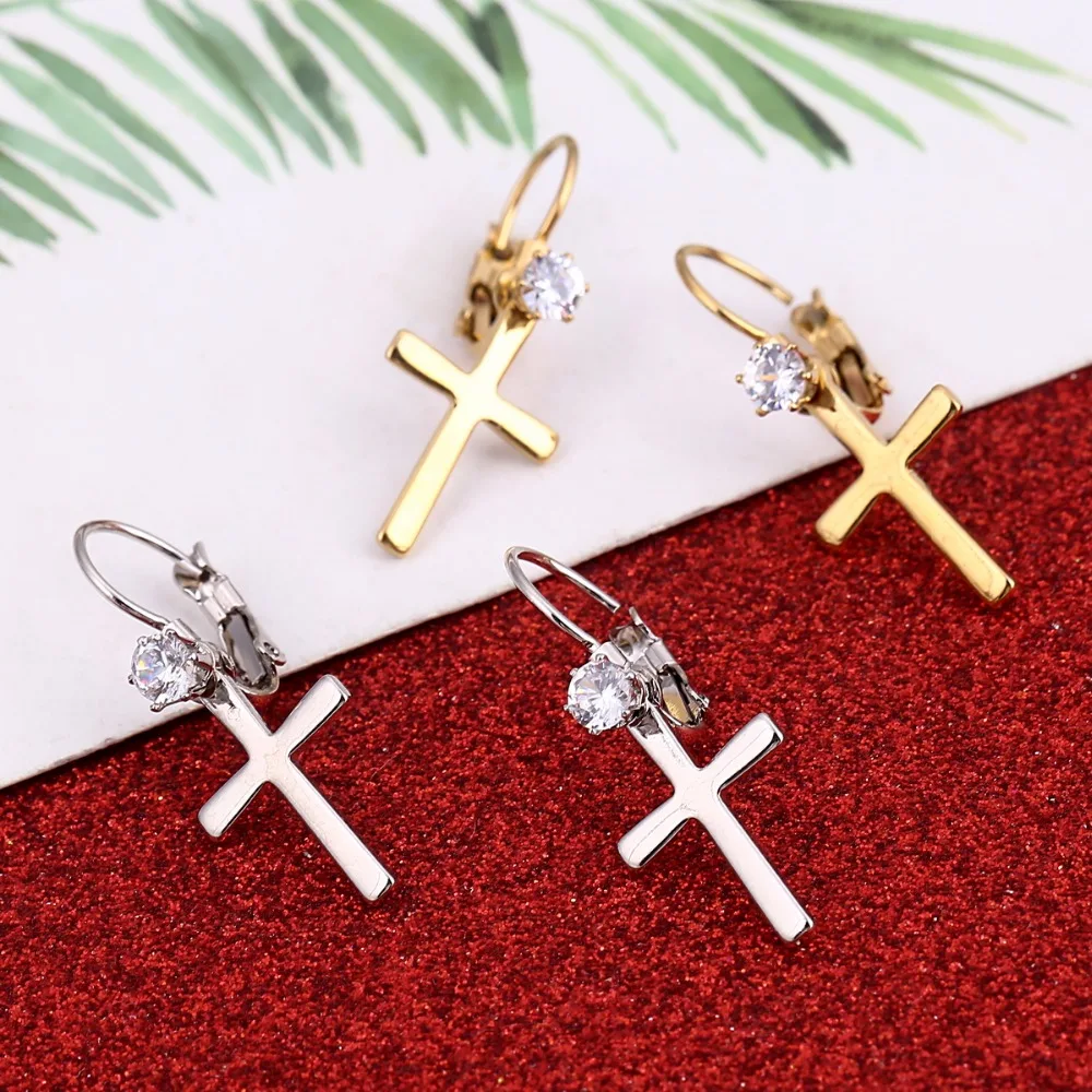 Small Cross Earrings For Women Girl Religious Jesus Stone Earrings Jewelry Crucifix Christian Ornaments
Small Cross Earrings For Women Girl Religious Jesus Stone Earrings Jewelry Crucifix Christian Ornaments
