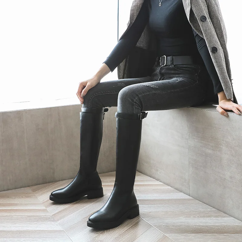 Long Boots Women 2019 Autumn And Winter New Boots Women's Thick Leather Riding Boots
Long Boots Women 2019 Autumn And Winter New Boots Women's Thick Leather Riding Boots