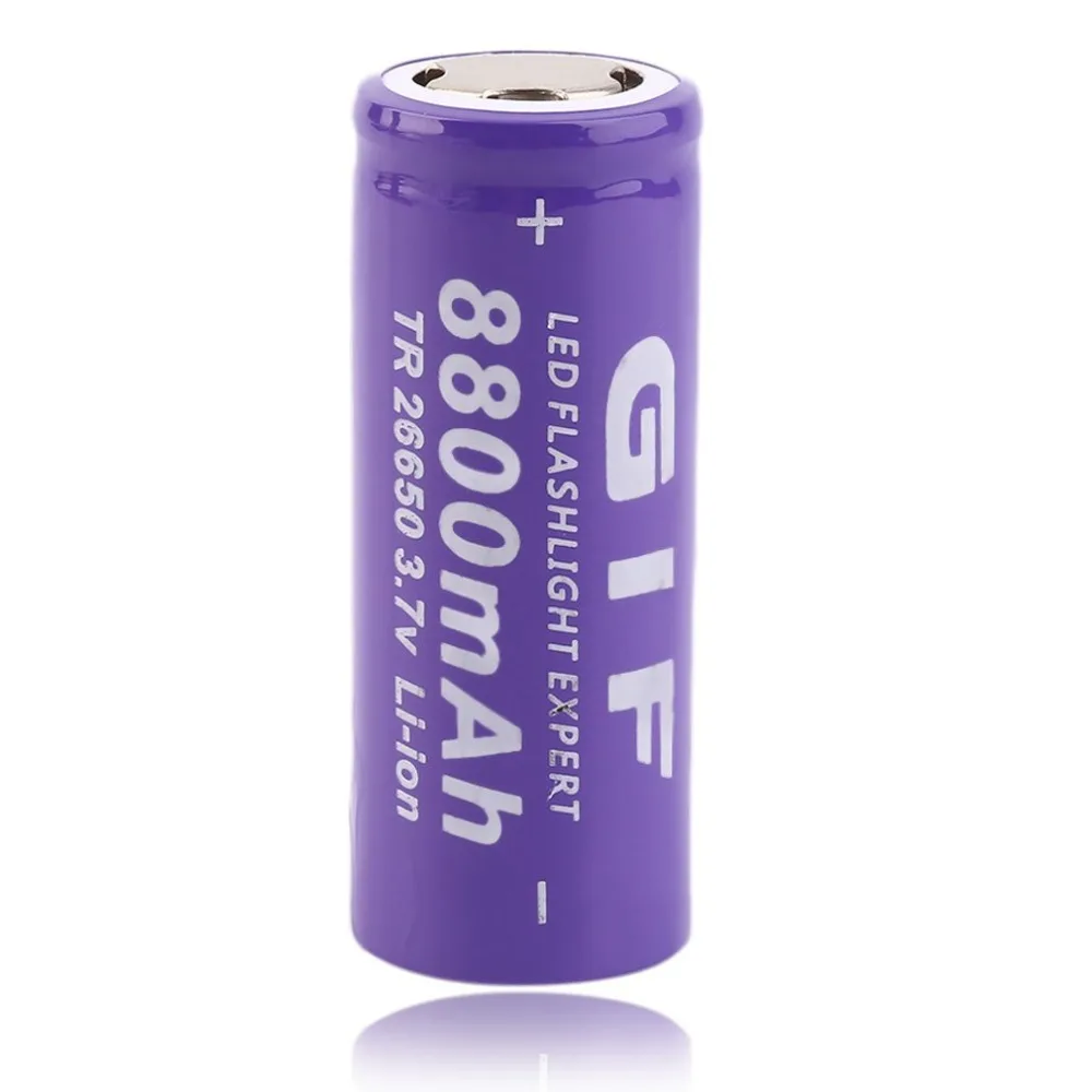 3.7V 26650 8800mAh Li-ion Rechargeable Battery For LED Flashlight Torch Li-Ion Torch Safe and Environmental Friendly
3.7V 26650 8800mAh Li-ion Rechargeable Battery For LED Flashlight Torch Li-Ion Torch Safe and Environmental Friendly