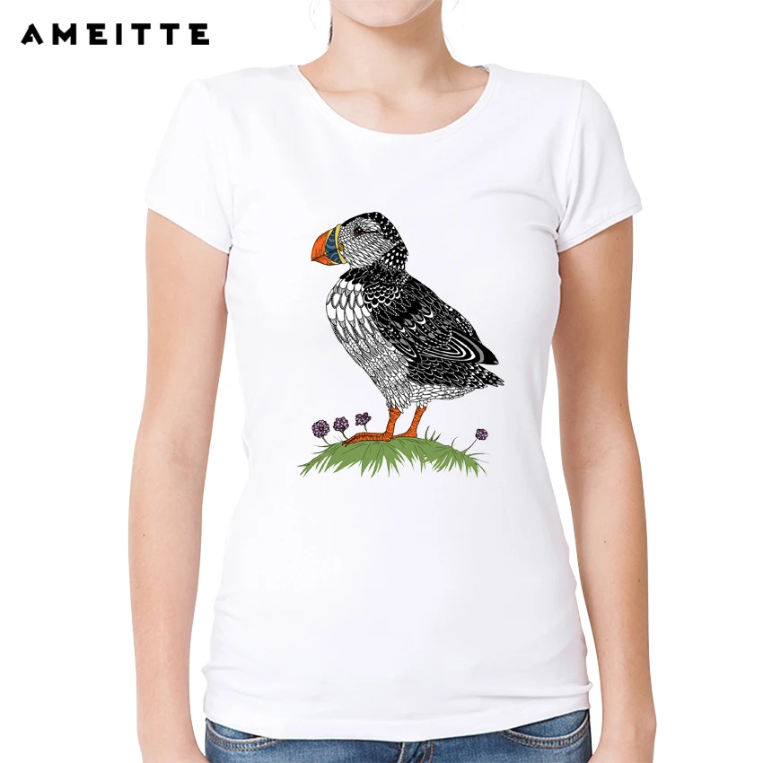 2019 AMEITTE Kawaii Art Design Puffin T Shirt Summer Harajuku Bird Tees For Women Hipster White Print O-Neck t-shirt Tops
2019 AMEITTE Kawaii Art Design Puffin T Shirt Summer Harajuku Bird Tees For Women Hipster White Print O-Neck t-shirt Tops
