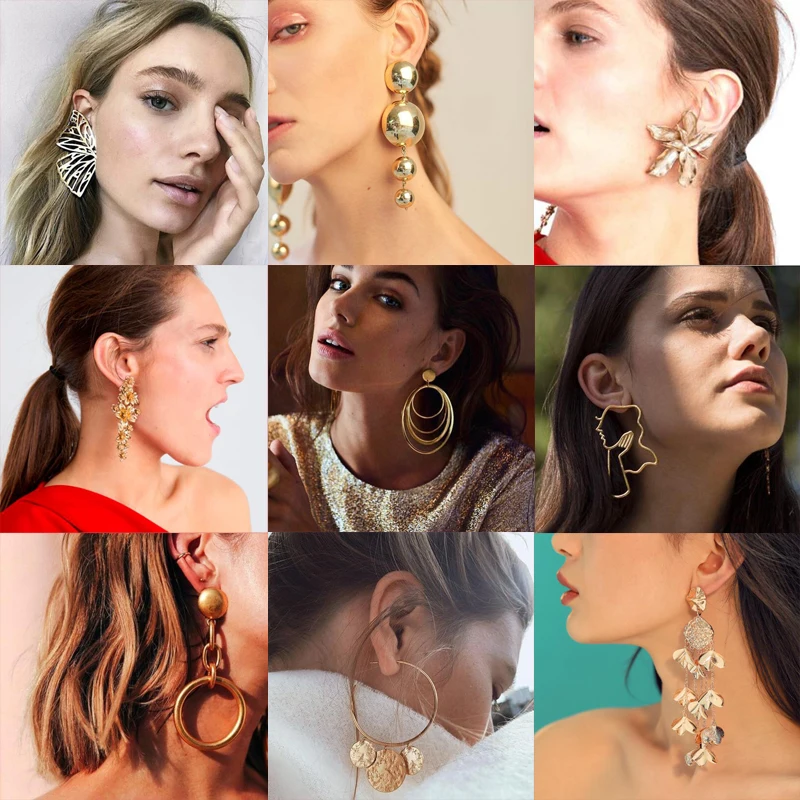 Docona Trendy Metal Gold Silver Star Flower Geometry Butterfly Big Long Drop Dangle Earrings for Women Party Jewelry Brincos
Docona Trendy Metal Gold Silver Star Flower Geometry Butterfly Big Long Drop Dangle Earrings for Women Party Jewelry Brincos