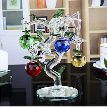 Crystal Glass Apple Tree Ornaments with 6pcs Hanging Faceted Apples Home Decor Figurine Christmas New Year Crafts Gifts Souvenir
Crystal Glass Apple Tree Ornaments with 6pcs Hanging Faceted Apples Home Decor Figurine Christmas New Year Crafts Gifts Souvenir