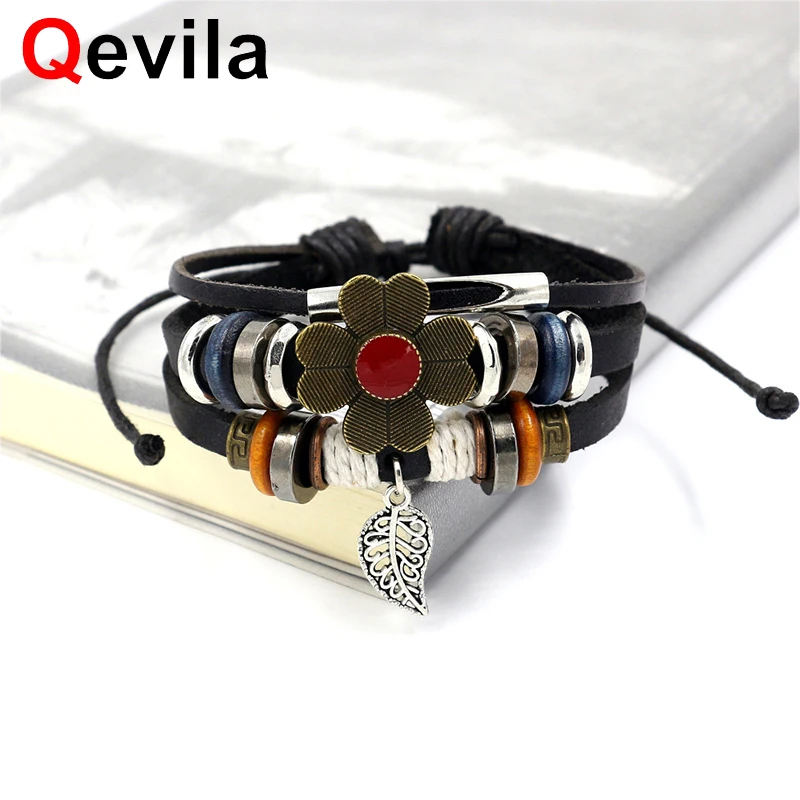 Qevila Bohemian Flower Charm Bracelet for Women Lover Vintage Leather Multilayer Braided Women Bracelets Punk Bracelet Jewelry
Qevila Bohemian Flower Charm Bracelet for Women Lover Vintage Leather Multilayer Braided Women Bracelets Punk Bracelet Jewelry