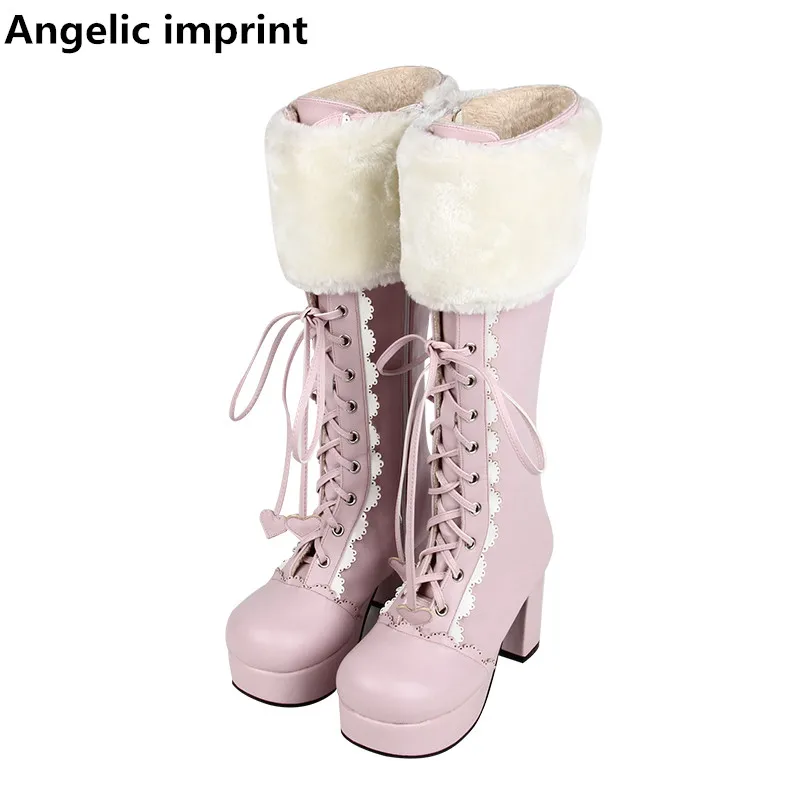 Angelic imprint mori girl Women motorcycle shoes lady lolita Boots woman high trifle heels pumps platform shoes 33-47 lacework
Angelic imprint mori girl Women motorcycle shoes lady lolita Boots woman high trifle heels pumps platform shoes 33-47 lacework