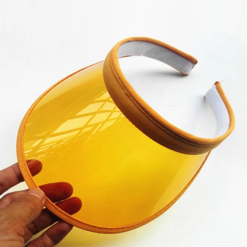 Women PVC Plastic Visor Caps Sun Hats Casquette Gorras Girls Casual Topless Waterproof UV Protection Cycling Hats
Women PVC Plastic Visor Caps Sun Hats Casquette Gorras Girls Casual Topless Waterproof UV Protection Cycling Hats