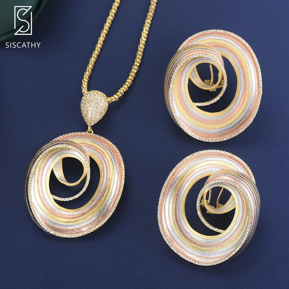 SISCATHY Fashion Dubai Wedding Necklace Stud Earrings Jewelry Sets Cubic Zirconia Inlaid Fashion Jewelry 2019 Trendy Accessories
SISCATHY Fashion Dubai Wedding Necklace Stud Earrings Jewelry Sets Cubic Zirconia Inlaid Fashion Jewelry 2019 Trendy Accessories