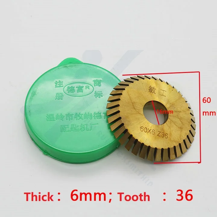 Milling Cutter 60*16*6mm 36 Tooth For DeFu horizontal key cutting Machine Key Duplicating Machine locksmith tools
Milling Cutter 60*16*6mm 36 Tooth For DeFu horizontal key cutting Machine Key Duplicating Machine locksmith tools