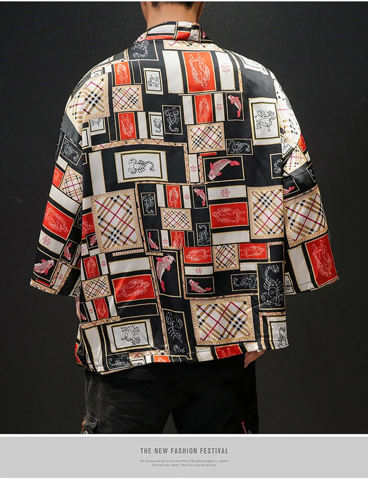 Korean Oversized Shirt Men Short Sleeve Vintage Summer Mens Shirts (44)