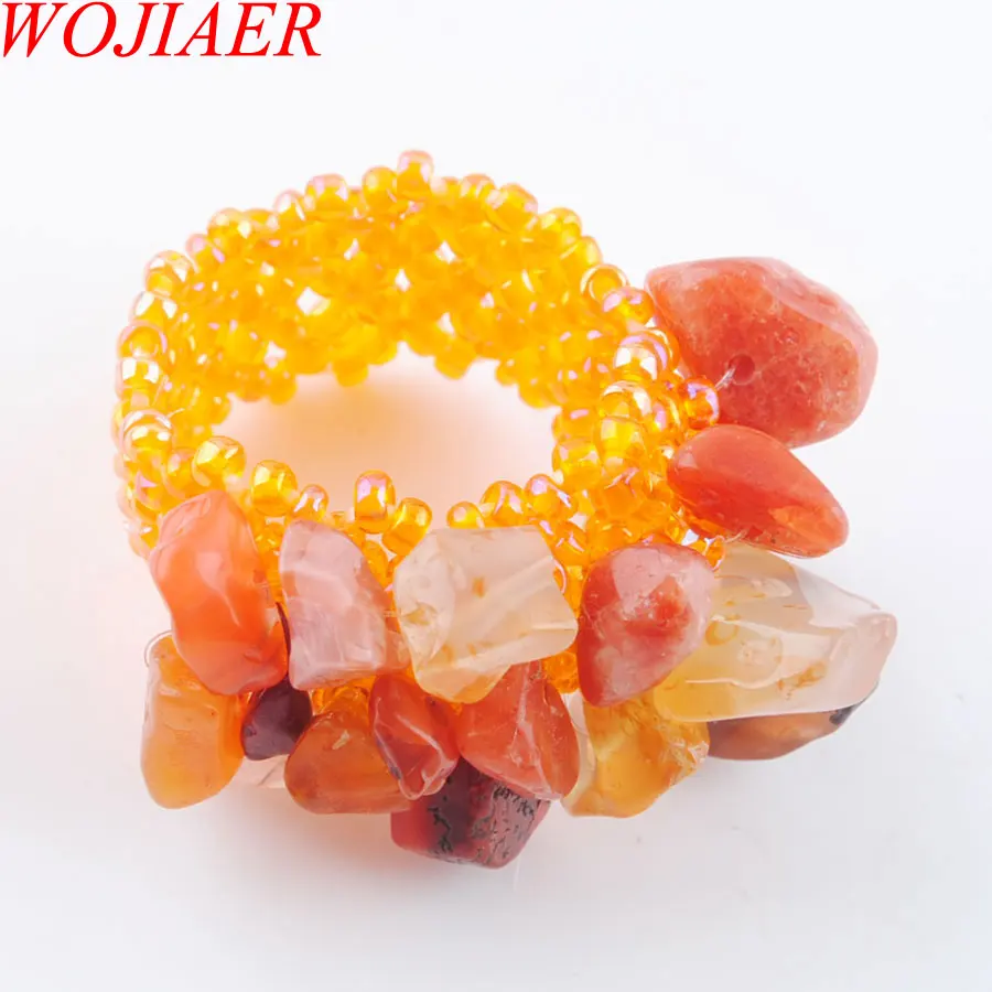 WOJIAER Natural Irregular Gem Stone Ring For Lady Agates Stretch Austrian Finger Rings Jewellery PJ3015
WOJIAER Natural Irregular Gem Stone Ring For Lady Agates Stretch Austrian Finger Rings Jewellery PJ3015
