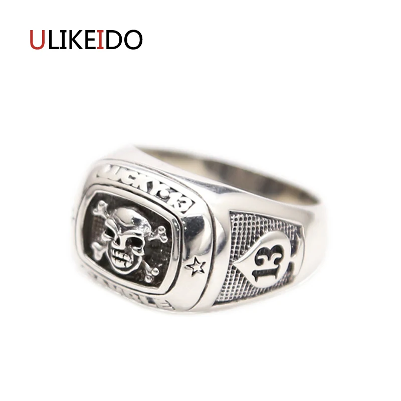 Pure 925 Sterling Silver Jewelry Skull Rings Lucky Fashion Skeleton Punk Pirates of the Caribbean Mens Signet Ring New Gift 287
Pure 925 Sterling Silver Jewelry Skull Rings Lucky Fashion Skeleton Punk Pirates of the Caribbean Mens Signet Ring New Gift 287