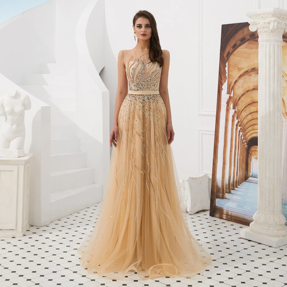 2019 Robe De Soiree Fashion A-line Luxury Evening Dress Sleeveless Tulle Sequined Beading New Style
2019 Robe De Soiree Fashion A-line Luxury Evening Dress Sleeveless Tulle Sequined Beading New Style