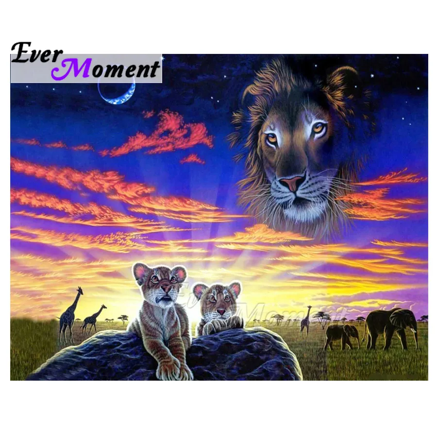 Ever Moment Diamond Painting Handmade Leopard Lion Grass Sunset Full Square 5D DIY Diamond Embroidery Mosaic Decor 3F1403
Ever Moment Diamond Painting Handmade Leopard Lion Grass Sunset Full Square 5D DIY Diamond Embroidery Mosaic Decor 3F1403