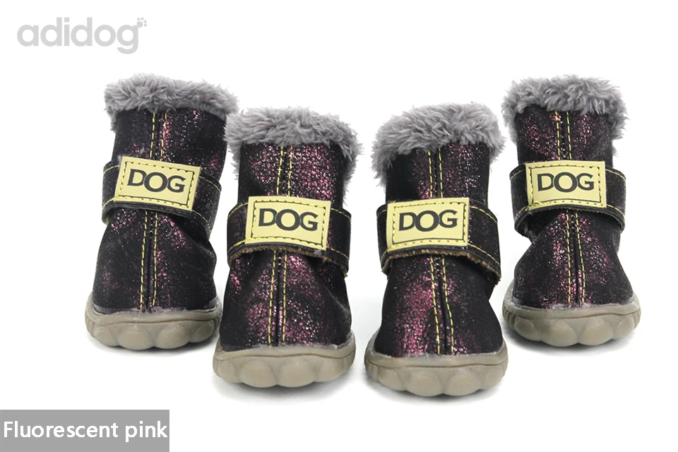 Pet Dog Shoes Winter Super Warm 4pcs set Dogs Boots Cotton Anti Slip XS 2XL Shoes for Small Pet Product ChiHuaHua Waterproof 408