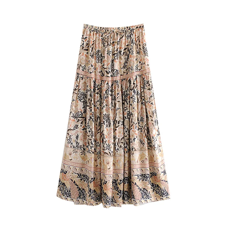 GYPSY Boho Chic Summer Vintage Floral Print Long Skirt Women Fashion Lace Up Elastic Waist Side Slit Beach Skirts Faldas Mujer
GYPSY Boho Chic Summer Vintage Floral Print Long Skirt Women Fashion Lace Up Elastic Waist Side Slit Beach Skirts Faldas Mujer