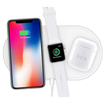 RorainT 3-in-1 QI Wireless Charger base AirPower mat For iPhone X 8plus XR XS Max Apple AirPods Watch Wireless charging phone
RorainT 3-in-1 QI Wireless Charger base AirPower mat For iPhone X 8plus XR XS Max Apple AirPods Watch Wireless charging phone