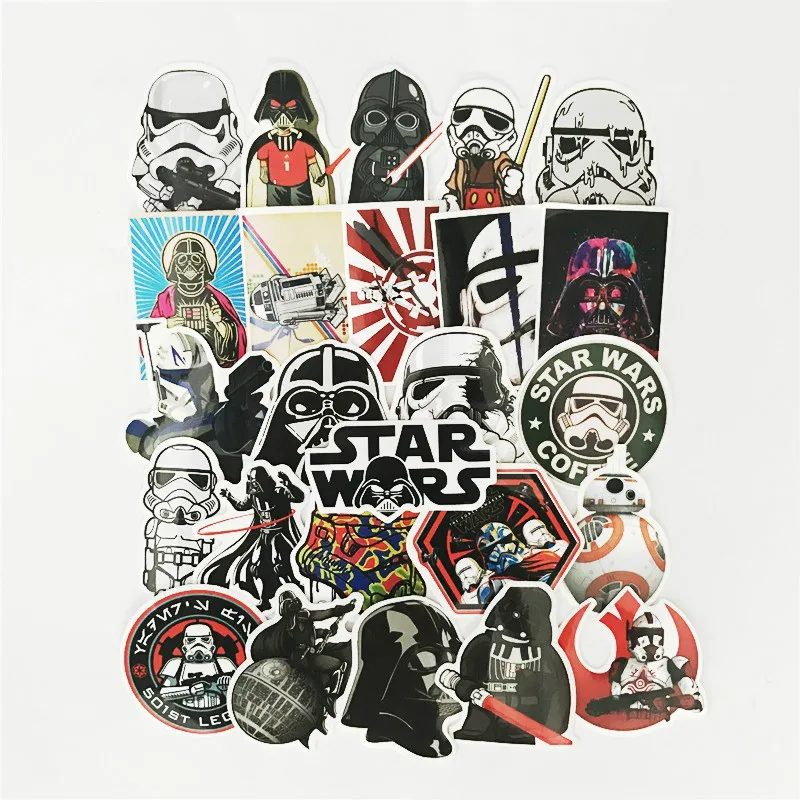 25pcs Star Wars Suitcase Pull Box Notebook Computer Sticker Black-and-white Samurai Sticker
25pcs Star Wars Suitcase Pull Box Notebook Computer Sticker Black-and-white Samurai Sticker