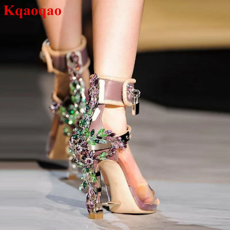 Crystal Flower Embellished High Heel Women Sandals Transparent Shoes Wedding Party Star Runway Buckle Design Lock Zapatos Mujer
Crystal Flower Embellished High Heel Women Sandals Transparent Shoes Wedding Party Star Runway Buckle Design Lock Zapatos Mujer