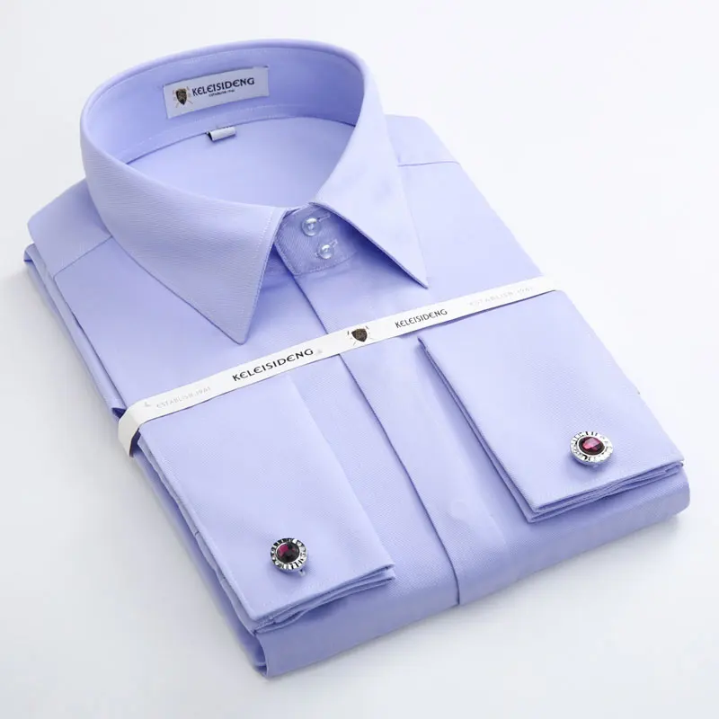 60% Cotton High Quality Men French Cuff Dress Shirts Easy-Care Solid Color Slim Fit Formal Long Sleeve Business Men Shirt
60% Cotton High Quality Men French Cuff Dress Shirts Easy-Care Solid Color Slim Fit Formal Long Sleeve Business Men Shirt